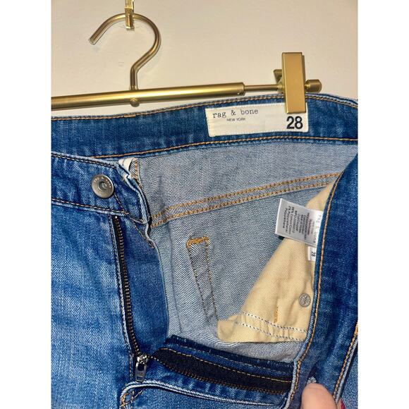 RAG & BONE Dre Low Rise Slim Boyfriend Jeans - Size 28 - Picture 5 of 5